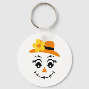 Scarecrow Face Cute Halloween Boys Spooky Fa Sleutelhanger