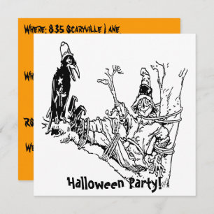 Scarecrow gebonden in de boom kaart