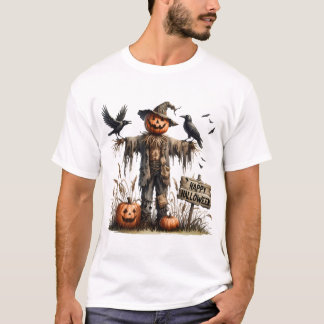 Scarecrow Halloween Mannen’s of Vrouwen T shirt. T-shirt