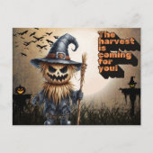 Scarecrow Harvest Hunter Halloween Briefkaart (Voorkant)