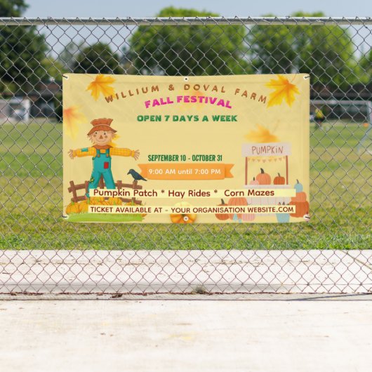 Scarecrow Herfst Festival Harvest Market Banner (Insitu)