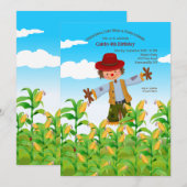 Scarecrow Herfst Verjaardag Kaart (Voorkant / Achterkant)