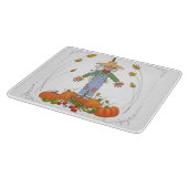 Scarecrow in Pumpkin Patch Cute Waterverf Snijplank (Hoek)