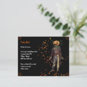 Scarecrow Jack Halloween Party Invitation Kaart (Staand voorkant)