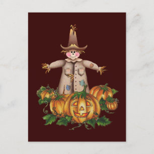 SCARECROW & PUMPKIN PATCH DOOR SHARON SHARPE BRIEFKAART