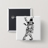 Scarecrow Waving Vierkante Button 5,1 Cm (Voorkant /achterkant)