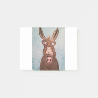 Scared donkey post-it® notes