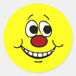 Scared Face Grumpey Ronde Sticker