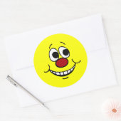 Scared Face Grumpey Ronde Sticker (Envelop)