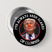 Scared of Clowns Anti-Donald Trump Shirt Button (Voorkant /achterkant)