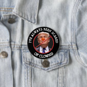 Scared of Clowns Anti-Donald Trump Shirt Button (In situ)