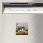 Scared of Clowns Fun Kitten Cat Magneet (Insitu (Vaatwasser))