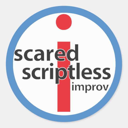 Scared Scriptless Ronde Logo Stamp Sticker (Voorkant)