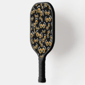 Scaredy Cat Halloween Boo Eyes Bat Pickleball Paddle (Links)