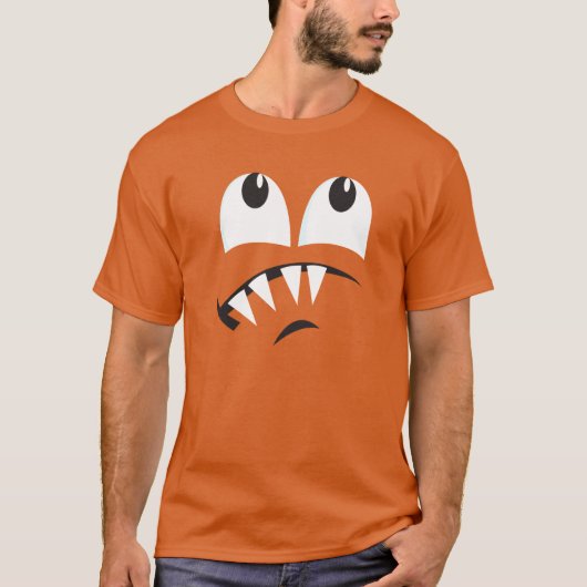 SCAREDY MONSTER FACE COSTUME T-SHIRT (Voorkant)