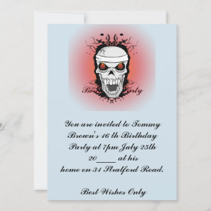 Scarey 16 e Anniversaire Invitation de fête