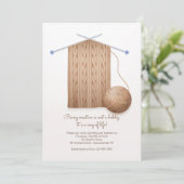 Scarf Knitting Party Kaart (Staand voorkant)