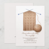 Scarf Knitting Party Kaart (Voorkant / Achterkant)