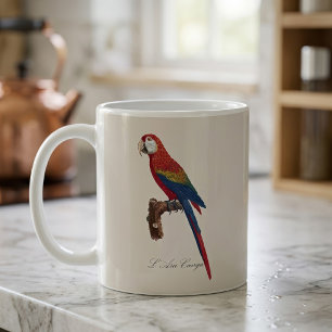 Scarlacroodara of Blauw-gele Ara, Ara macao Koffiemok