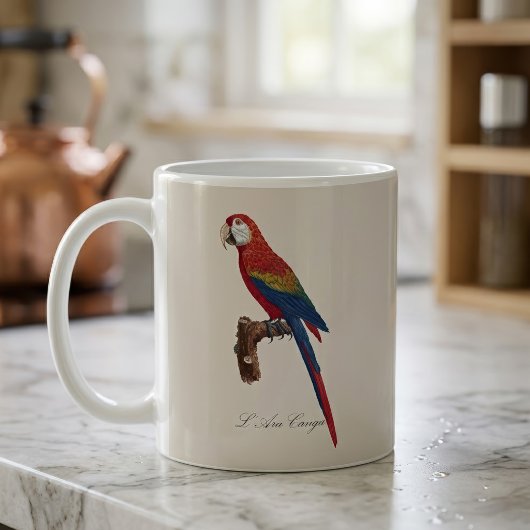 Scarlacroodara of Blauw-gele Ara, Ara macao Koffiemok