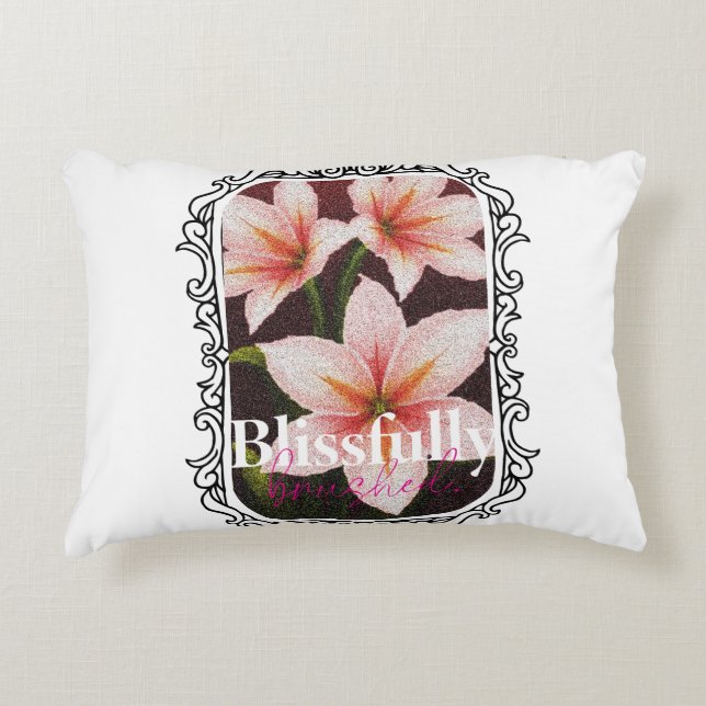 Scarlet Blossom Accent Kussen (Voorkant)