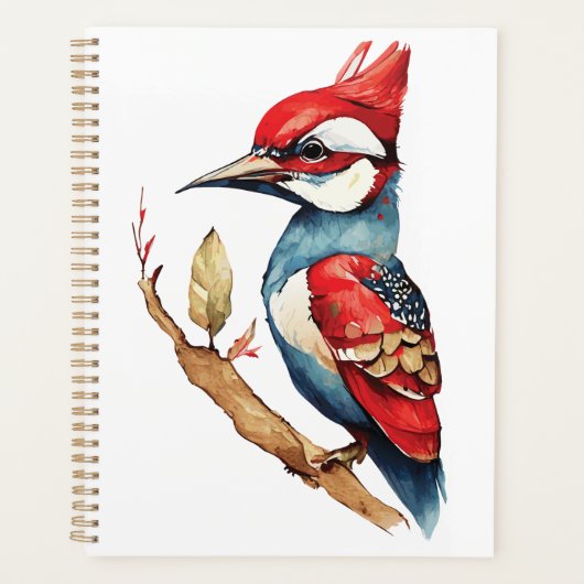 Scarlet Crest Woodpecker Planner (Voorkant)