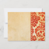  Scarlet Damask Lace sparen de Datum Save The Date (Achterkant)