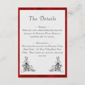 Scarlet Elegance bruiloft details Informatiekaartje (Voorkant)