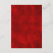 Scarlet Elegance bruiloft details Informatiekaartje (Achterkant)