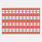 Scarlet en grijs ompakken, papier 3-pack inpakpapier vel (Voorkant)