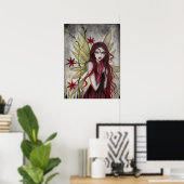 Scarlet Fairy Fantasy Art van Molly Harrison Poster (Thuiskantoor)