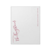 Scarlet Familienaam Script Notitieblok (Gedraaid)