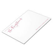 Scarlet Familienaam Script Notitieblok (Schuin)