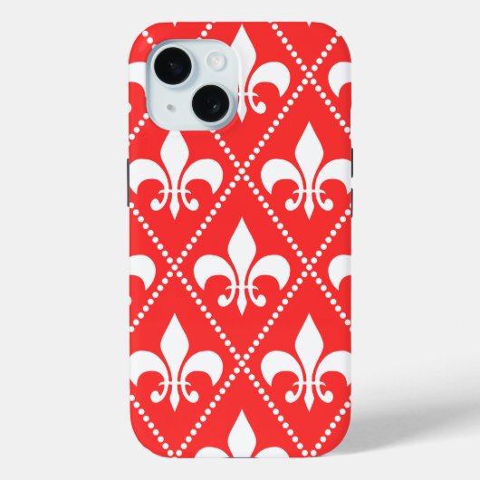 Scarlet Fleur de Lis Case-Mate iPhone Case (Achterkant)