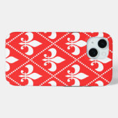 Scarlet Fleur de Lis Case-Mate iPhone Case (Achterkant (horizontaal))