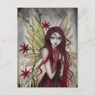 Scarlet Flower Fantasy Art van Molly Harrison Briefkaart