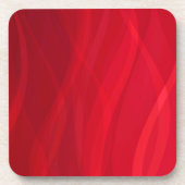 Scarlet-golven van 6 rode onderzetters (Voorkant)