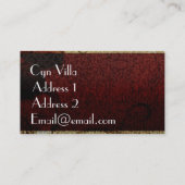 Scarlet Grunge Elegant Mode Visitekaartje (Achterkant)