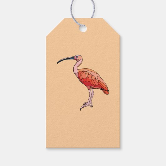 Scarlet Ibis Bird Happy Birthday Cadeaulabel (Voorkant)