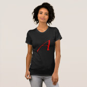 Scarlet Letter A/Atheïsme T-shirt (Voorkant volledig)