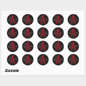 Scarlet Letter A Ronde Sticker (Vel)