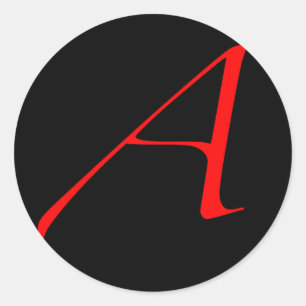 Scarlet letter A (voor atheïst) Ronde Sticker