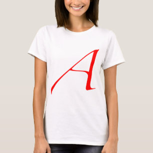 Scarlet letter A (voor atheïst) T-shirt