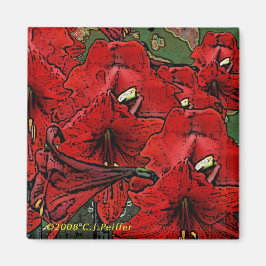 'Scarlet Lilies' Magneet