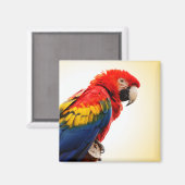 Scarlet Macaw Magneet (Voorkant / Achterkant)