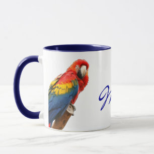 Scarlet Macaw Mexico Ceramic Mok