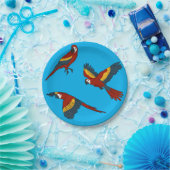 Scarlet Macaw Papieren Bordje (Feest)