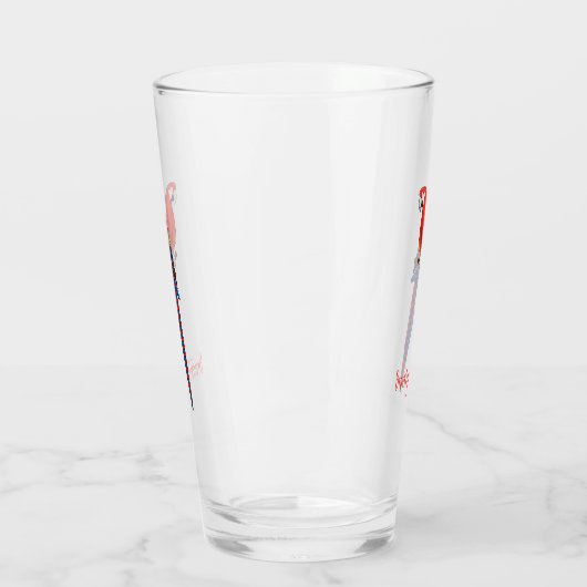 Scarlet macaw parrot cartoon illustratie glas (Links)