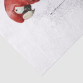 Scarlet Macaw Parrot Eucalyptus Waterverf Tissuepapier (Detail)