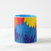 Scarlet Macaw Parrot Feather Pattern Mok (Midden)